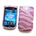 BlackBerry Torch 9800 & 9810 (AT&T) Snap-on Protector Hard Case Rhinestone Cover "Pink Wave" Design