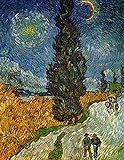 Chemin avec cypres Art Poster PRINT Vincent Van Gogh 28x39 Chemin avec cypres Art Poster PRINT Vincent Van Gogh 28x39