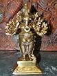 Lord Ganesh-veer Ganesha in Brass From India 9"