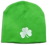 St. Patricks Day Shamrock Winter Beanie