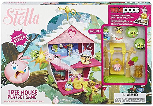 Angry Birds Stella Telepods Tree House Playset Game [Stella, Luca, & Poppy]