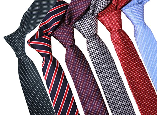 Zakka republic 6pcs mens fashion business skinny neckti…