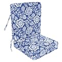 Deep Seating Cushion Blue/White - 48x22 .5"