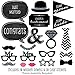 Big Dot of Happiness Mr. & Mrs. – Silver – Wedding Photo Booth Prop Kits – Wedding Decorations - 20 Count
