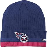 Reebok Tennessee Titans 2010 Breast Cancer Awareness Sideline Cuffed Knit Hat One Size Fits All