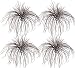 FOUR 21" Grass Bushes Artificial Silk Plants in Dark Burgundy