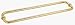 C.R. LAURENCE BM24X24BR CRL Brass 24 BM Series Back-to-Back Tubular Handle With Metal Washers