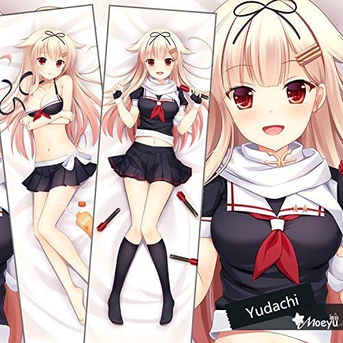Japanese Kantai Collection Yudachi Dakimakura Hugging Body Sexy Pillow Case Kancolle Pillowcase Sex Long Pillows 150x50cm