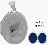 10 Karat White Gold Detailed Locket