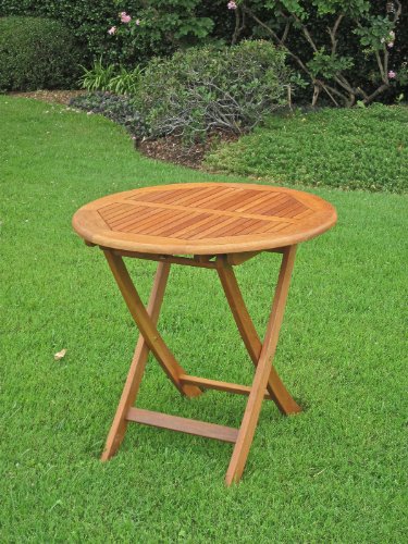 Royal Tahiti 28 Round Folding Table (Stain) (28H x 28W x 28D)