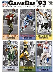 Collectibles: 1993 Game Day Football Dealer Promotional Advertising Sheet 8 1/2" x 11" (Unique Item) (Steve Young) (Thurman Thomas) (Junior Seau) (Jay Novacek) (Terrell Buckley) (Rick Mirer) (San Francisco) (Buffalo) (Dallas) (Green Bay) (Seattle) (San Diego) - Game Day