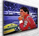 Ayrton Senna Pop Art No.2 Un-Framed (30in x 20in) 01 Canvas Art Poster Print Stunning Quality