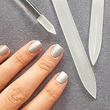 Bona Fide Beauty Crystal Nail Files - 3 Piece Czech Glass Nail Files with Cases - Best Glass Nail Files for Nail Care - Great Manicure Fingernail Files for Fingernail Strengthener - File Nails Gently