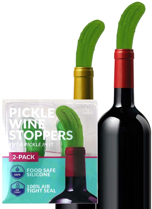 Hawwwy Funny Pickle Wine Stopper Gift Box Put A Pickle In It