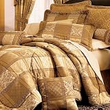 15PC GOLD JEWEL PATCHWORK COMFORTER BED IN A BAG QUEEN