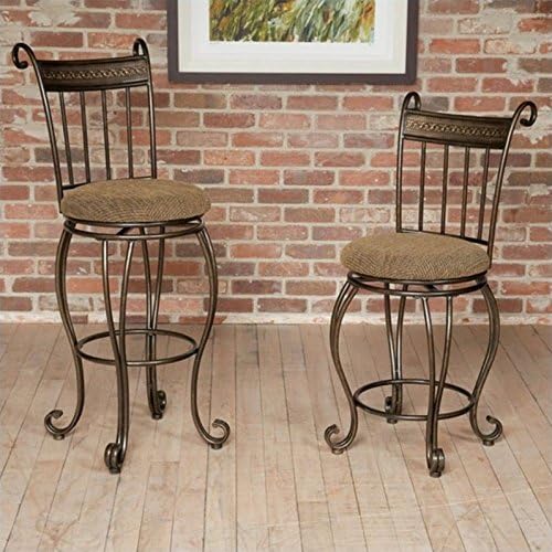 Largo Furniture Beau Swivel Stool in Dark Bronze Metal - 24"