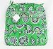Vera Bradley Tall Zip Tote Bag Cupcake Green