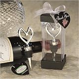 Vineyard Collection heart themed wine stoppers (Set of 16) - Baby Shower Gifts & Wedding Favors