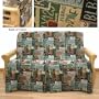 Road Trip Skirted Futon Slipcover Full 5 pc pillow set 626