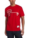 MLB Men's Philadelphia Phillies Authentic Collection Change Up Short Sleeve Basic Tee by Majestic (Athletic Red, Small)