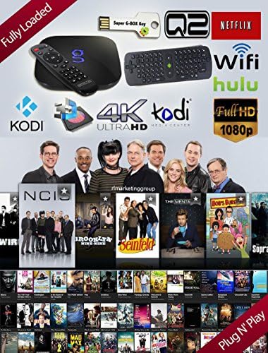 2016 NEWEST Plug N' Play Matricom G-Box Q2 Quad/Octo Core [2GB/16GB/4K] with Flyman QWERTY Remote &amp; Super G-box Q Key