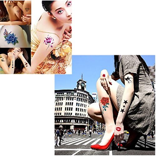 10 Sheets Fashion Body Art Stickers Removable Waterproof Temporary Tattoos ( Q )
