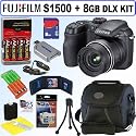 Fujifilm FinePix S1500 10MP Digital Camera + 8GB Deluxe Accessory Kit
