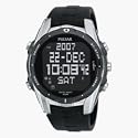 Pulsar Men's World Time Alarm Chronograph Black Urethan Strap Watch #PQ2003