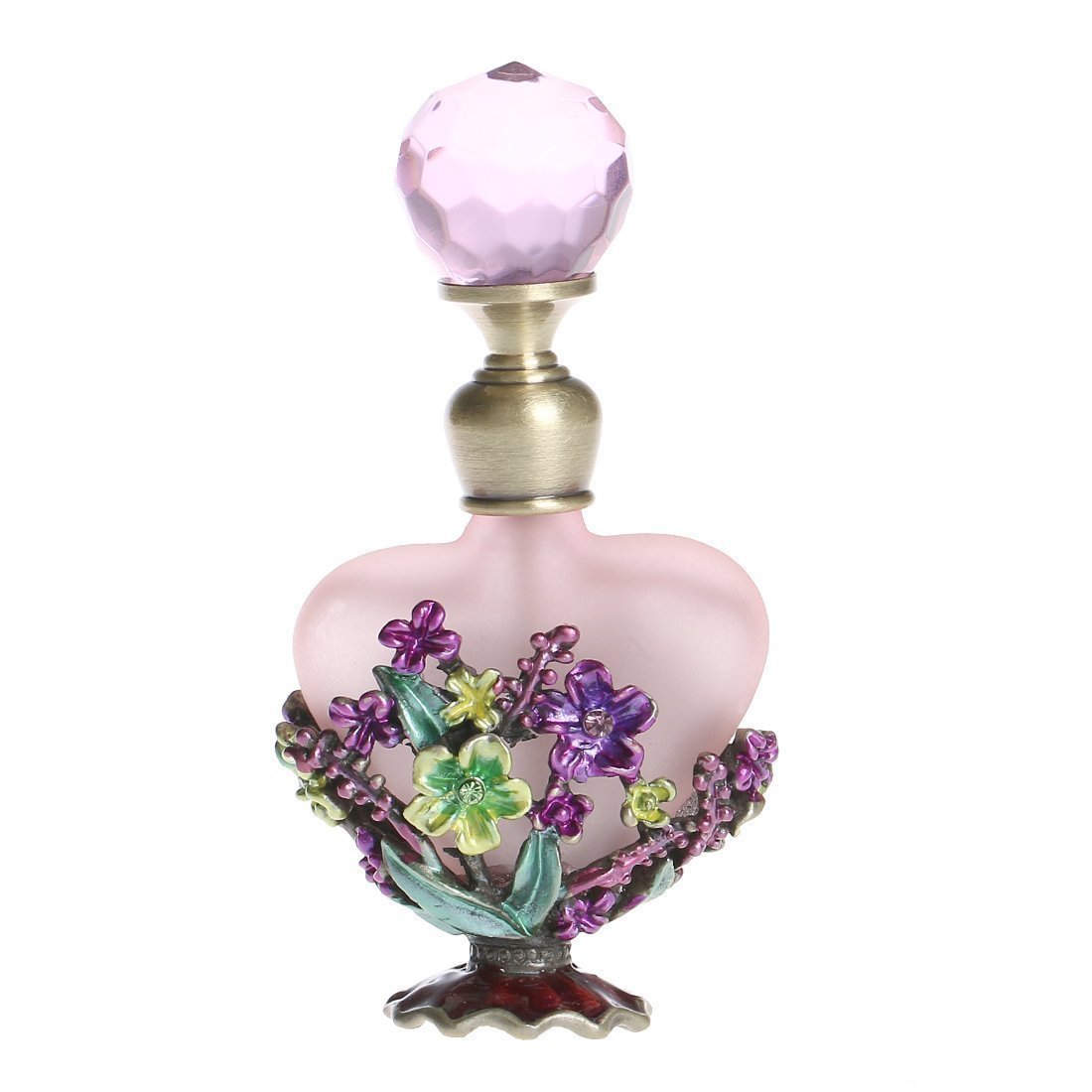 H&D Vintage Magical Violet Refillable Empty Crystal Perfume Bottle