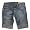 Jade - Girls Low Rise Antiqued Denim Stretch Bermuda Short, Blue (Size 8)