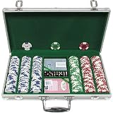 300 Landmark Lucky Crowns 11.5g Poker Chips w/Aluminum Case