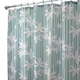 InterDesign Floral Stripe Fabric Shower Curtain, Blue/Green 61FlPKLxsiL. SL160 InterDesign Floral Stripe Fabric Shower Curtain, Blue/Green