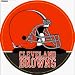CLEVELAND BROWNS 5 INCH ROUND DECAL.