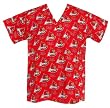 U of L University of Louisville Cardinals Logo Scrubs Top Shirt-Size XXL- 100% Natural Cotton - NOT a CHEAP BLEND - For HIM or HER- GIFT Ideas for Man Men Woman Women Ladies Nurses MOM Mother or DAD Father