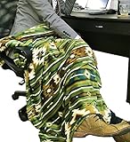 【喜ばれるプレゼント】俺のマイクロファイバー ブランケット ひざ掛け 大判 100×140cm ノルディック (キリムグリーン)
