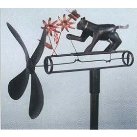 Cat Whirligig with Pole by Blue Handworks
