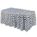 Black and White Checkered Table Skirt