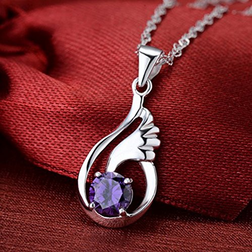 Wings of Angel 925 Sterling Silver Necklace Pendant Female Pendant Decoration Necklace Women and Girls’gift