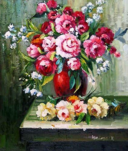 Colored flower in a vase of 100% Hand Painted Oil Painting Abstract Painting Modern Art Canvas Art Large Painting