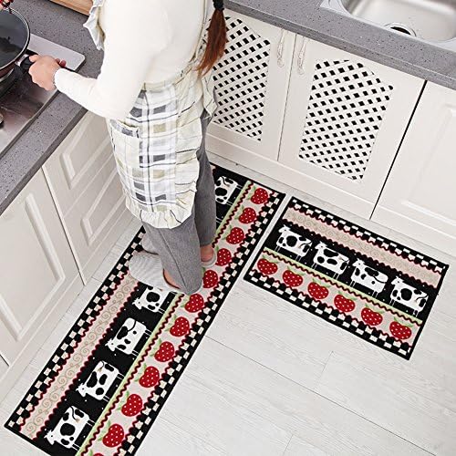 Kitchen floor mats/Long bibulous anti-slip door mats/Bed mats-D A