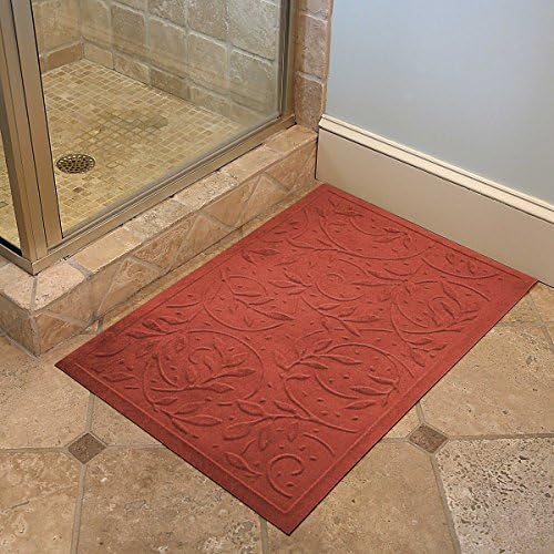 Soft Impressions Wisteria Low-Profile Mat, 2 by 3-Feet, Pepper