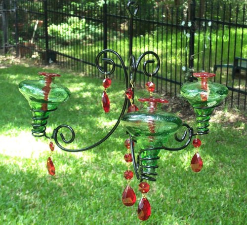 Hummingbird Feeders On Sales Parasol Blown Glass Hummingbird