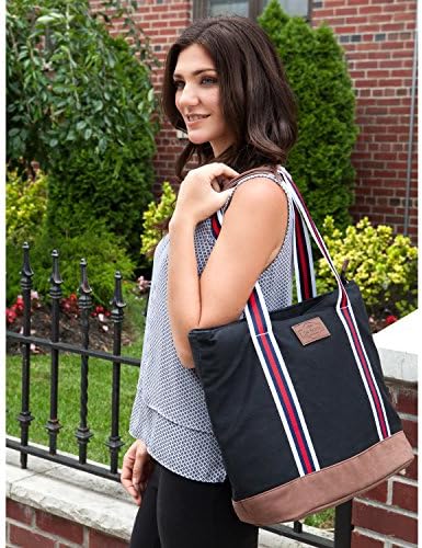 Baby Diaper Bag - Premium Unisex Large Tote in Black