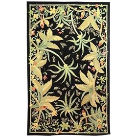 828 Area Rugs: Accents CCL86 Black Paradise Rug: 8'X10' Rectangle by 828 Trading Rugs