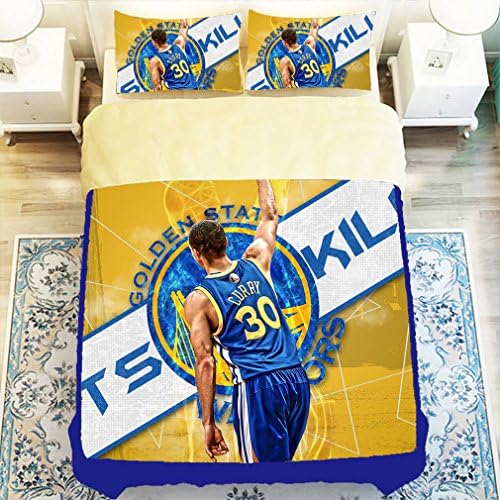Deluxe Golden State Warriors 3 Piece 200x230cm Duvet Cover Sets 2 Pillow Cases Queen Size
