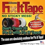 SiliconeFixitTape Silicone Fix It Fast Fixit Tape Roll (Pack of 6)