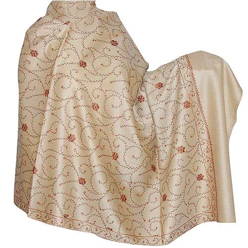 Shawl and Wraps with Embroidery on Wool Fabric from Kashmir 80 x 40 (ebs304)