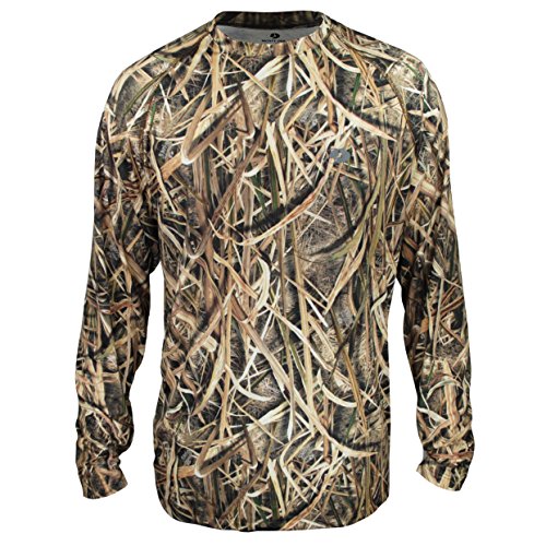 Mossy Oak Men's Long Sleeve Tech Hunt Tee - Shadow Grass Blades