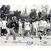 Lou Holtz Autographed Playing Basketball With Tim Brown 16x20 Photograph