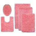 Contemporary Home Bath Rugs - Poof of Pink